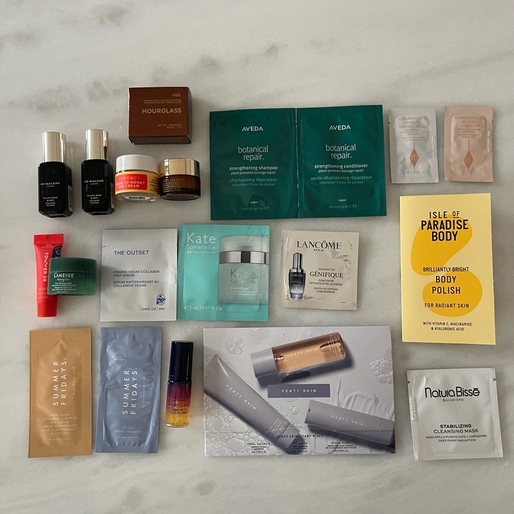 Various Makeup Skin & Hair sample products